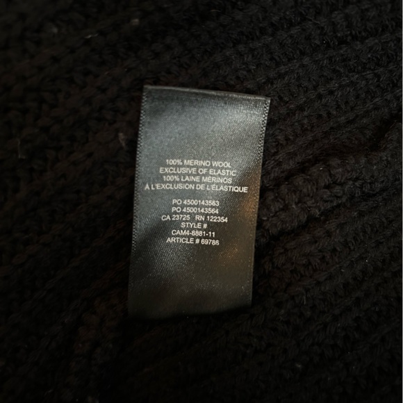 Black Ribbed Knit Sweater - Picture 3 of 4